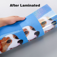Film de plastification à froid brillant en PVC A4, feuille de plastification autocollante, film de plastification holographique autocollant imperméable mat