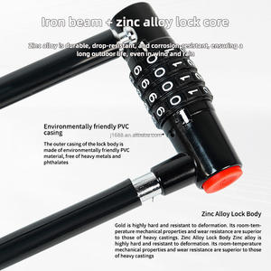 Verrouillage en <span class=keywords><strong>U</strong></span> solide Offre Spéciale prix d'usine de haute qualité <span class=keywords><strong>antivol</strong></span> robuste pour vélo avec câble - Product Image 4