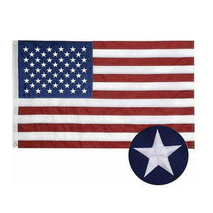 Fornitore Professionale Cinese di Bandiere Americane Ricamate di Alta Qualità in Tessuto di Poliestere, Bandiera Americana Classica - Product Image 6