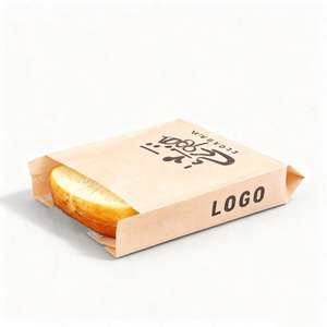 Sacs en papier kraft brun imprimés pour boulangerie, avec fenêtre en plastique, fabriqués en usine - Product Image 2