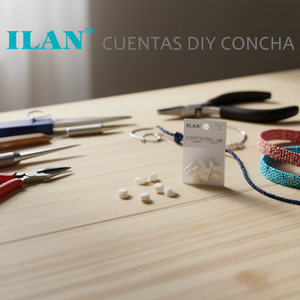 Perline di conchiglia Ilan da 10 mm, quadrate, colore naturale, per creazione di gioielli fai da te, 8 pezzi - Product Image 3