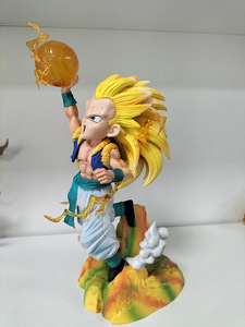 30cm Anime in PVC <span class=keywords><strong>Dragon</strong></span> <span class=keywords><strong>ball</strong></span> Figure GK Super Saiyan <span class=keywords><strong>3</strong></span> Gotenks Action Figure giocattolo cartone animato per la decorazione del Desktop modello di collezione - Product Image 3