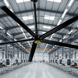 พัดลมเพดาน HVLS ขนาดใหญ่ สำหรับคลังสินค้า ระบบระบายความร้อนเชิงพาณิชย์ ใบพัดอลูมิเนียมอัลลอยด์ สำหรับงานหนักในอุตสาหกรรม - Product Image 1