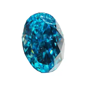 Crushed Ice Cut Oval Gemstone Loose Stone Synthetic Cubic Zircon for Jewelry