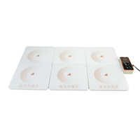 Plateau chauffant extensible à trois panneaux, blanc, électrique, télécommandé, à chauffage uniforme, en verre trempé, pour les repas en famille