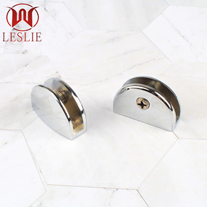 Phòng tắm phần cứng 6mm hợp kim kẽm Chrome nửa vòng kệ kính hỗ trợ kính lan can kẹp - Product Image 4