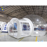 Tente à bulles transparente à base plate avec cadre en acier, en usine en Chine