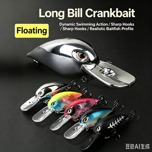 Señuelo artificial de 21g con cola larga para pesca en agua salada y dulce, de buceo profundo. - Product Image 2
