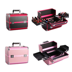 Professional Portable Makeup Storage Case Large Capacity Aluminum Beauty <strong>Vanity</strong> <strong>Box</strong> with Open Style Fashionable Closure Type - Product Image 3