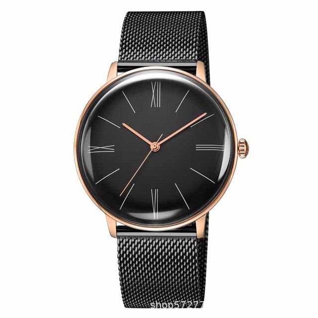 Mesh Brand Slim Quartz Stainless Steel Watch for Men Thin case With Japan Movement Waterproof Customized logo