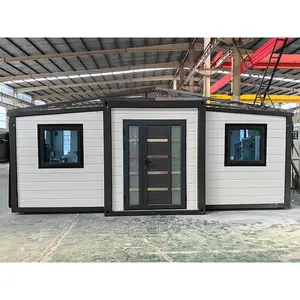 Grosir rumah kontainer lipat portabel 3 kamar tidur, rumah kontainer dapat diperluas portabel murah