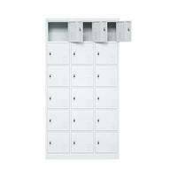 Casier de rangement métallique moderne à 18 portes, serrure électronique, fermeture manuelle des portes, design autoportant, écologique, grande capacité, pour la maison