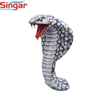 Décoration de scène de concert de musique, modèle de serpent gonflable géant Oxford avec LED, 6 m de hauteur, ventilateur intégré