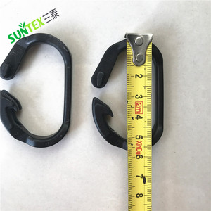 Clip en plastique mousqueton ovale crochets noirs <span class=keywords><strong>pour</strong></span> bâche cerisier verger couverture <span class=keywords><strong>crochet</strong></span> de corde élastique - Product Image 6