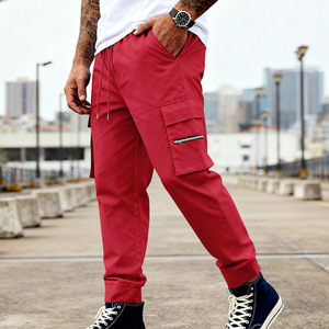 Pantalon cargo homme 2026 multi-poches avec cordon de serrage à la taille, décontracté, long, printemps-automne - Product Image 4