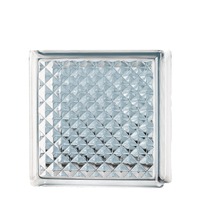 Ultra-white Solid Glass Brick Modern Float Glass Transparent square Partition Wall for Household Entrance Bathroom