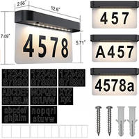 Éclairage solaire pour numéro de maison Neonawall, décoration d'identification pour la maison, éclairage de numéro de maison à énergie solaire pour jardin, allée, piquet lumineux pour usage domestique