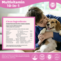 Vitamines Multiples Premium pour Chiens en Gros – 10-en-1 Friandises Tendres avec Probiotiques pour le Soutien Immunitaire et la Vitalité d'un Pelage Sain