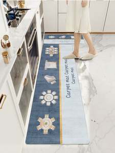 Grand ensemble de <span class=keywords><strong>tapis</strong></span> de sol antidérapant moderne <span class=keywords><strong>tapis</strong></span> antidérapant en polyester lavable avec motif fantaisie pour <span class=keywords><strong>tapis</strong></span> de <span class=keywords><strong>cuisine</strong></span> - Product Image 2