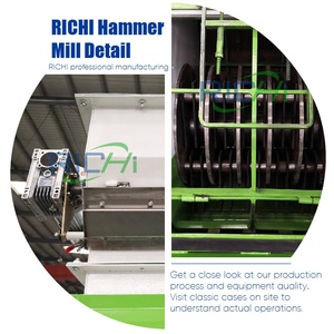 RICHI Custom ized 1-2t/h Graskorn Tierfutter Holzhammer Mühle - Product Image 6