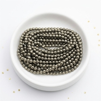 Perles de Pierre Naturelle Pyrite Grade AAA pour la Fabrication de Bijoux 2mm 3mm 4mm Rondes Brillantes Micro-Facettées