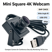 Mini webcam 4K Ultra HD avec capteur CMOS 8 mégapixels, USB OTG UVC, grand angle, caméra IR pour diffusion en direct, conférence, surveillance de sécurité