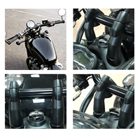 Peninggi setang sepeda motor, alumunium Universal peninggi setang CNC klem dapat disesuaikan gambar pabrik