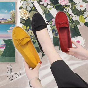 รองเท้าบัลเล่ต์แบบสวมสบายสำหรับผู้หญิง รองเท้าหนังแบบแบนแฟชั่น ลายเรียบ ตกแต่งหัวเข็มขัด เหมาะสำหรับฤดูหนาว ฤดูร้อน ฤดูใบไม้ผลิ - Product Image 3