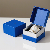 Boîte en papier personnalisable haut de gamme trois-en-un avec fermeture magnétique papillon, bougies parfumées, gaufrage noir et feuille d'or 2 mm
