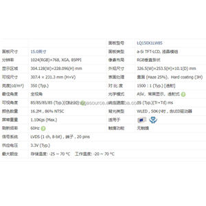 จอแสดงผล15นิ้วเกรดอุตสาหกรรมของแท้ใหม่1024*768 LQ150X1LW85จอ LCD - Product Image 2