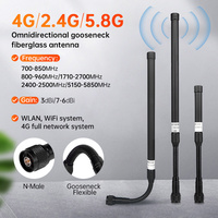 Antena Omnidireccional de Fibra de Vidrio con Cuello de Cisne 4G/2.4G/5.8G, Conector N-Macho, Flexible, Alta Ganancia 7-6dBi para Red WLAN WiFi 4G