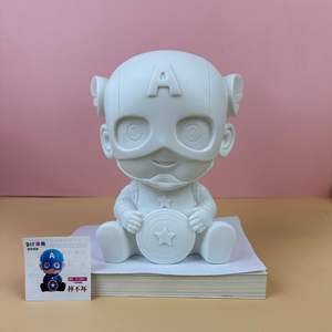 Vente en gros de grande <span class=keywords><strong>figurine</strong></span> en vinyle vierge de 20cm à 21cm, <span class=keywords><strong>figurine</strong></span> artisanale en vinyle faite à la main pour enfants, bricolage, peinture fluide - Product Image 4