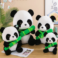 Peluche Panda en bambou doux et durable de 45 cm et 65 cm, fabriquée en usine, avec broderie personnalisée, en coton PP, jouet en peluche