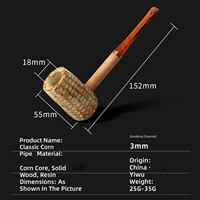 Nouvel Arrivage Erliao : Accessoires pour Tabac, Pipe à Fumer en Épi de Maïs, Pipe à Fumer en Bois, Pipe à Tabac en Gros