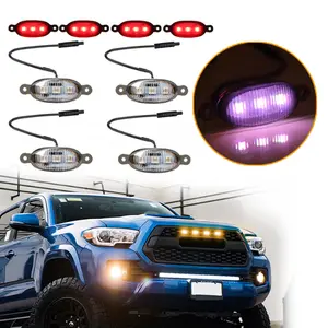 Tcart Off-Road Voertuig Modificatie Sfeer Licht Accessoires Rgb Kleurverandering 12V Motorfiets Auto Chassis Rock Light 24led