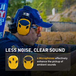 Protection auditive électronique <span class=keywords><strong>pour</strong></span> le tir et la chasse, avec 4 microphones omnidirectionnels, <span class=keywords><strong>casque</strong></span> à réduction de bruit - Product Image 2