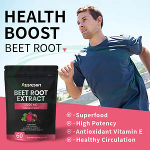 Ausreson Super Red Beet Root Gummy Suplemento dietético Vitamina orgánica B12 y gomitas de remolacha Natural Beet Root Gummies - Product Image 2