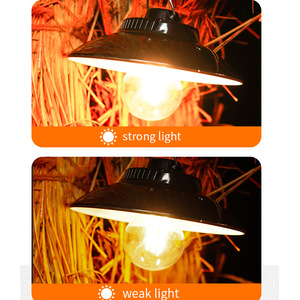 Luz LED para acampar, luz blanca cálida, batería integrada tipo C, lámpara recargable para tienda de campaña, 1200mAh, 18650 - Product Image 1