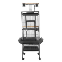 Cage de volière d'oiseaux de qualité supérieure avec dessus de jeu et bols d'alimentation | Grande maison de perroquet pour une utilisation intérieure/extérieure