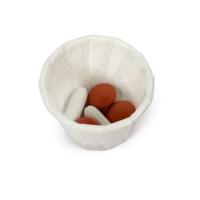 Gobelets et contenants jetables en papier de pâte de bois biodégradable à paroi simple pour l'huile d'olive, le sucre, les condiments et les portions alimentaires