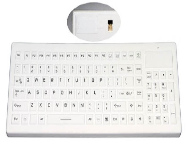 Medical Wireless Silicone Washable Waterproof Industrial Keyboard