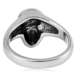 yunnique <b>Skull</b> <b>Ring</b> Men's Stainless Steel Silver Punk Style Geometric Skeleton Design Wedding Gift Jewelry - Product Image 3