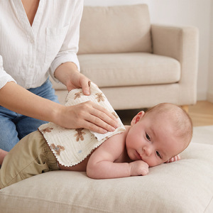 Ensemble de serviettes pour bébé en mousseline tissée, 100% coton biologique, doux, à séchage rapide, motif floral, utilisable comme lingette pour <span class=keywords><strong>le</strong></span> visage, <span class=keywords><strong>mouchoir</strong></span>, bavoir anti-salive et débarbouillette, pour enfant - Product Image 4