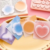 Notes autocollantes dégradées mignonnes avec adhésif fort fournitures scolaires essentielles parfait cadeau de bloc-notes de message d'étudiant de retour à l'école