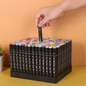Ensemble de stylos marqueurs d'art à double pointe avec logo personnalisé, 48 couleurs, encre à base d'alcool, marqueurs de croquis pour le dessin - Product Image 4