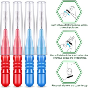 Interdental Brush Tooth Floss Tooth Cleaning Tool <b>Toothpick</b> Dental Tooth Flossing Head Oral Dental Flosser 60pcs Per Bag - Product Image 2