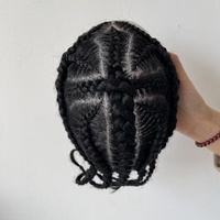 EMEDA Nouveaux stocks Dread Lock Perruque afro toupet pour homme noir Système de remplacement de cheveux Lace Front BIO Base