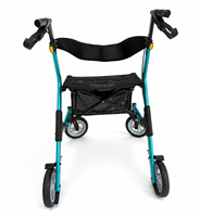 Déambulateur pliable avec siège pour personnes âgées, cadre en aluminium avec sac de rangement pour une utilisation intérieure et extérieure