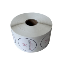 Autocollant rond en papier synthétique imprimé UV de qualité supérieure, imperméable, avec adhésif haute durabilité pour boîte cadeau artisanale, utilisation en extérieur