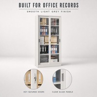 Armoire de rangement de documents commerciale ignifuge à 3 tiroirs, mécanique et moderne, avec serrure à clé – Récupération efficace des documents, en métal robuste pour la maison